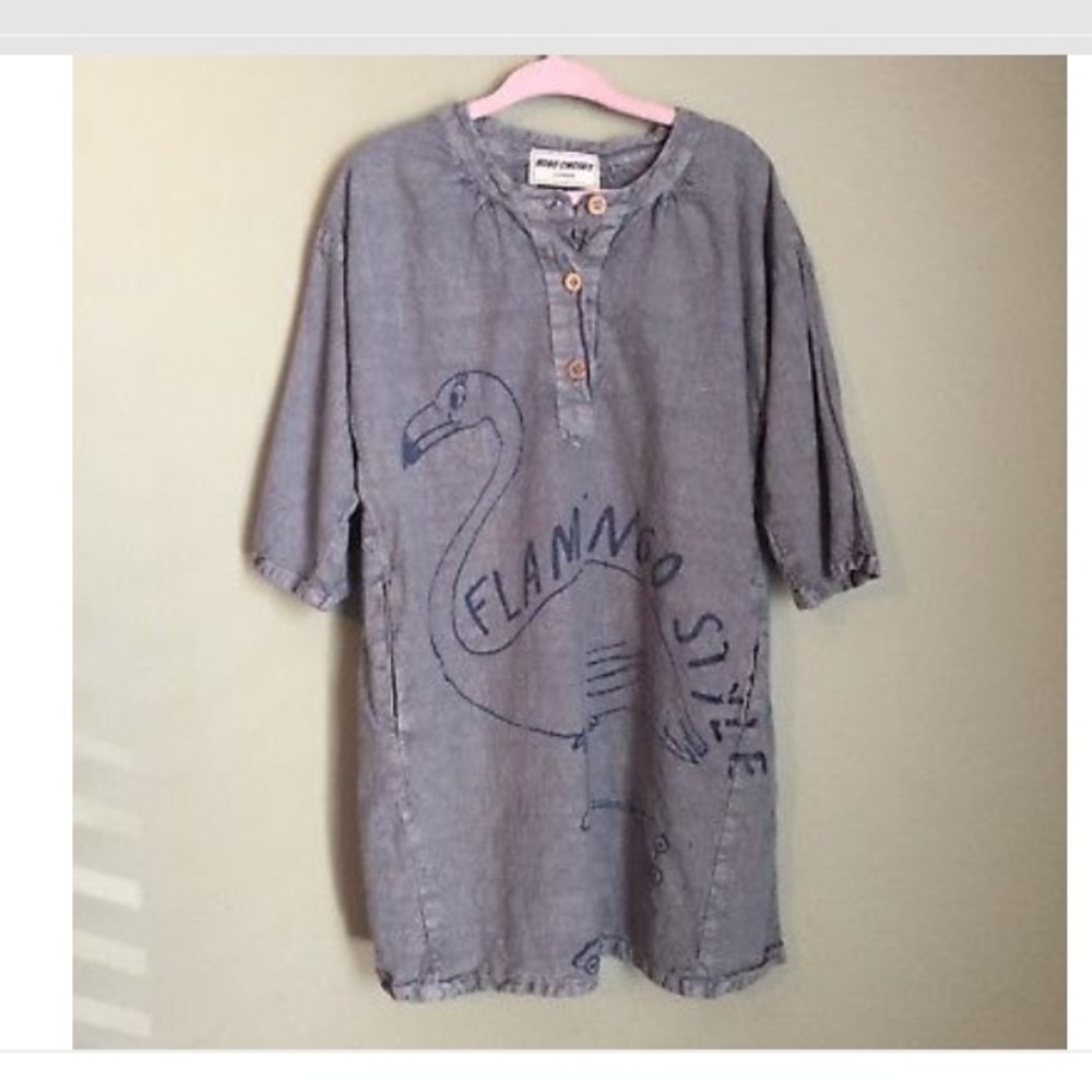 Bobo Choses Organic Chambray Flamingo Style SS17